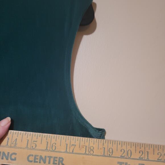 NEW A New Day Women's XL Velvet Ruched Dress Green Plus BEAUTIFUL - Picture 3 of 8